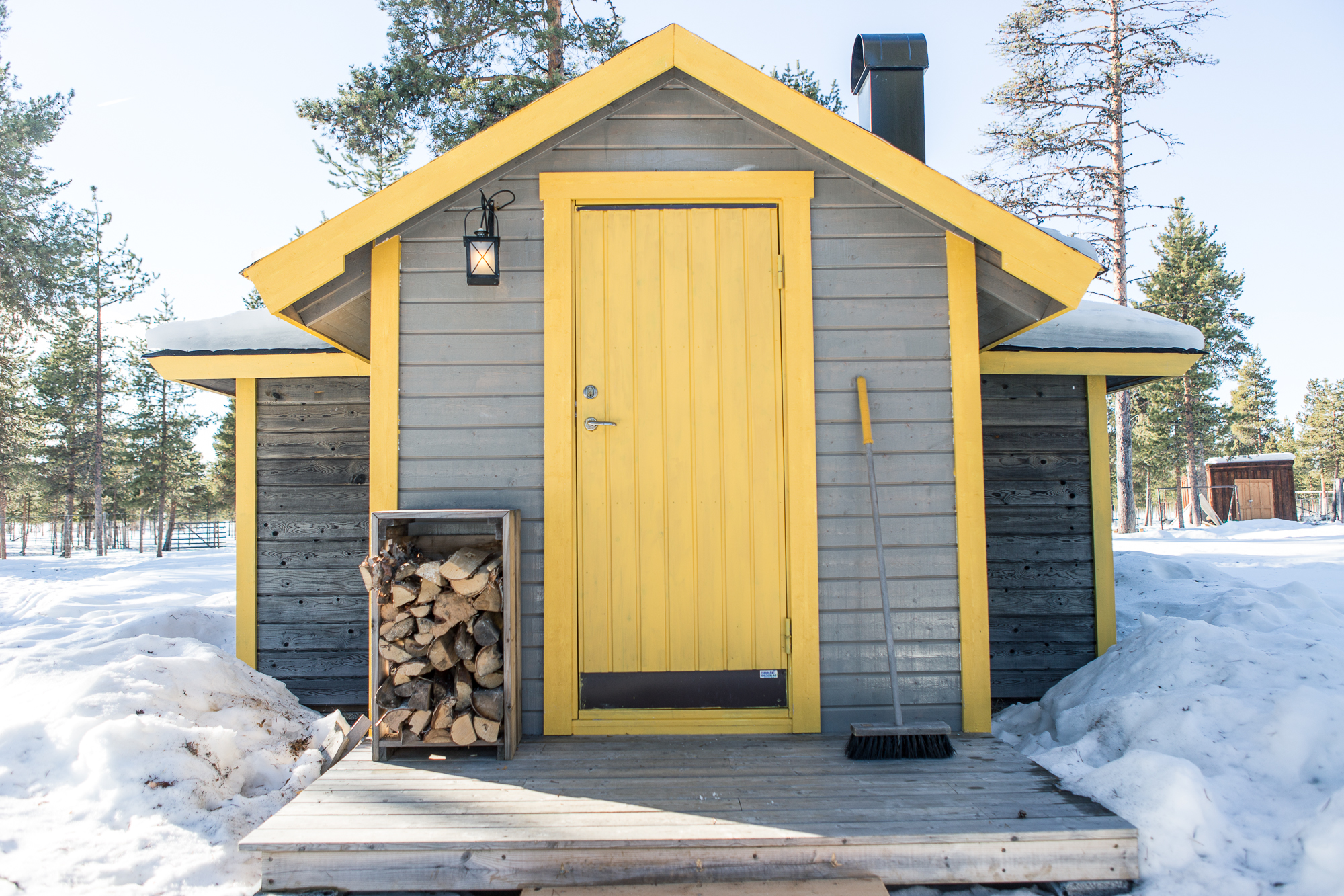 Exterior of a cabin in Kiruna