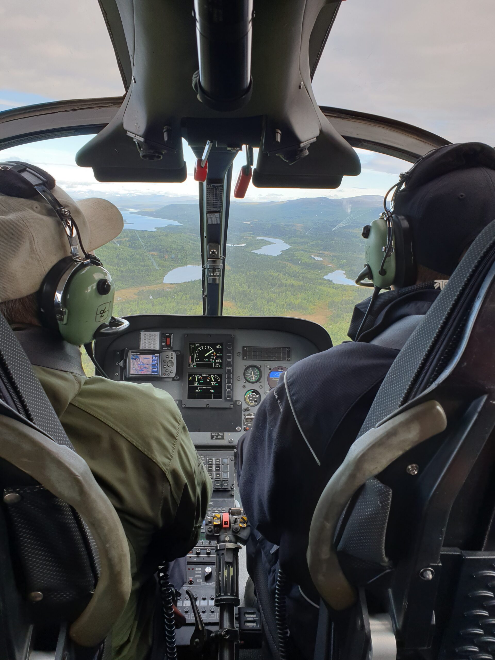 passenger view in helicopter